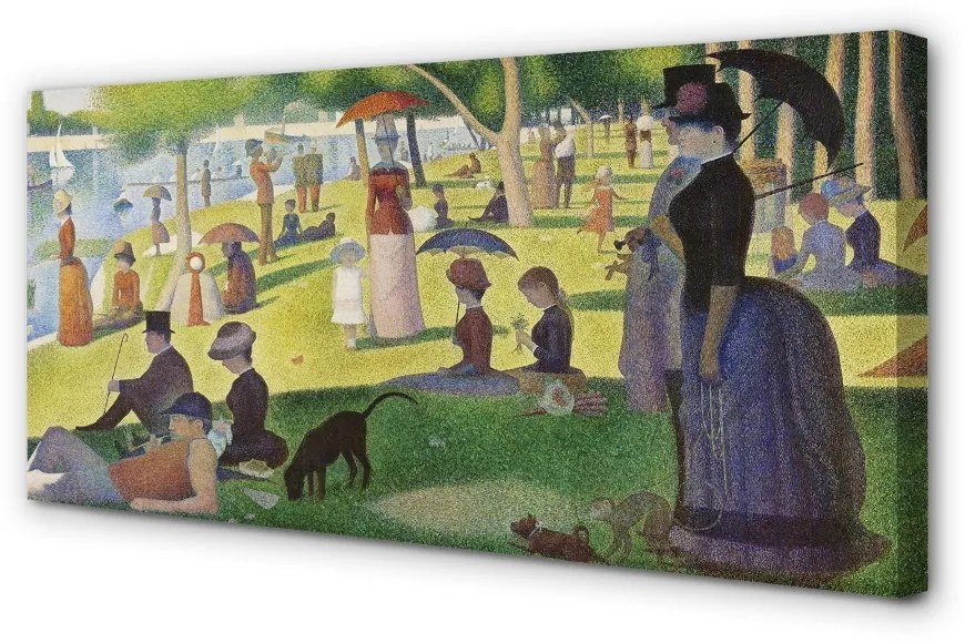 Obraz na płótnie Niedzielne popołudnie na wyspie Grande Jatte - Georges Seurat