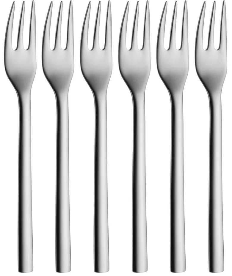 Szare widelczyki deserowe ze stali nierdzewnej zestaw 6 szt. Nuova – WMF