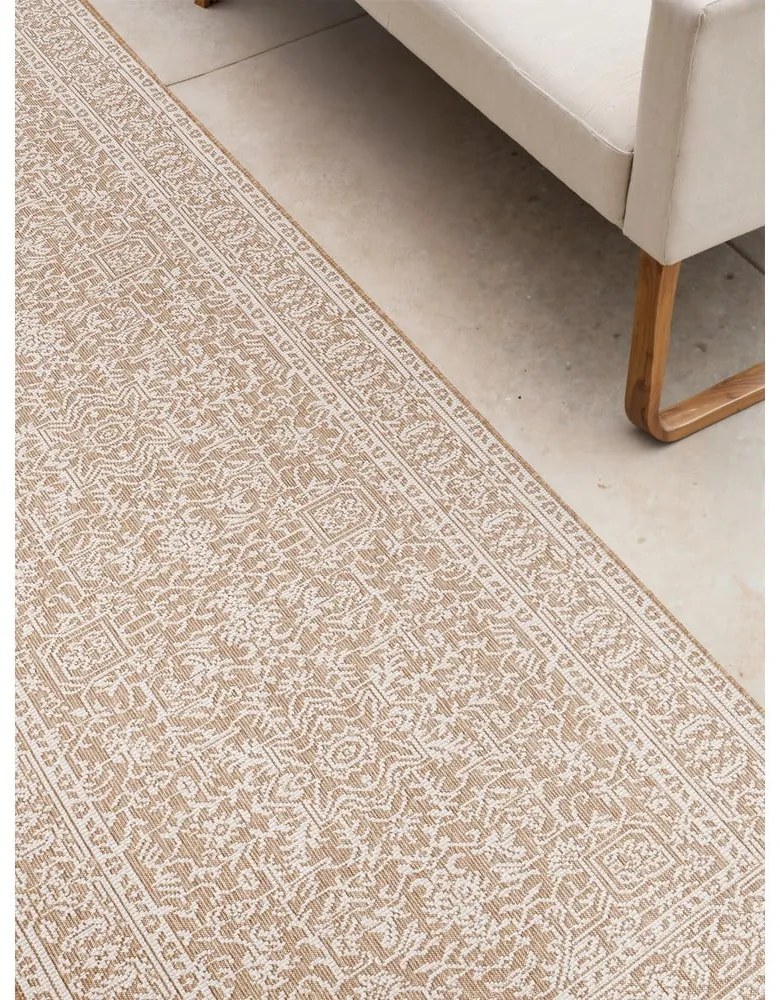 Chodnik odpowiedni na zewnątrz w beżowo-śmietankowym kolorze 80x250 cm Duet Kona – NORTHRUGS