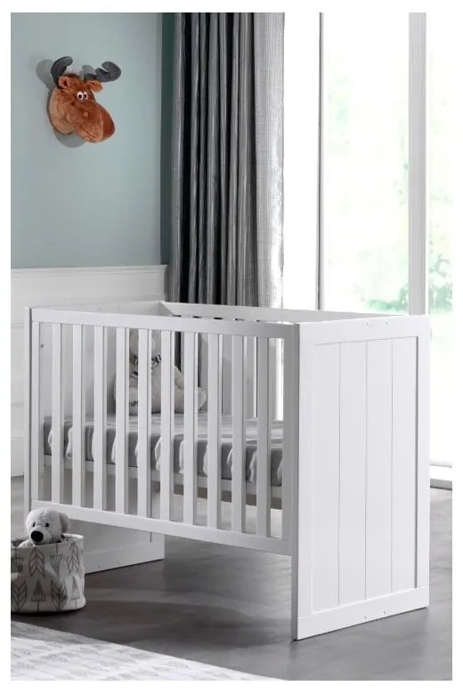 Białe łóżeczko z drewna sosnowego 60x120 cm ERIK – Vipack