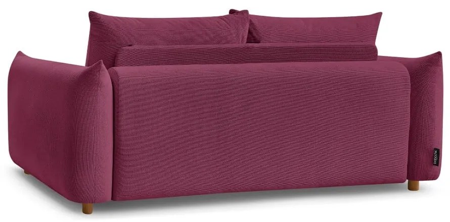 Bordowa rozkładana sofa 214 cm Ernest – Bobochic Paris