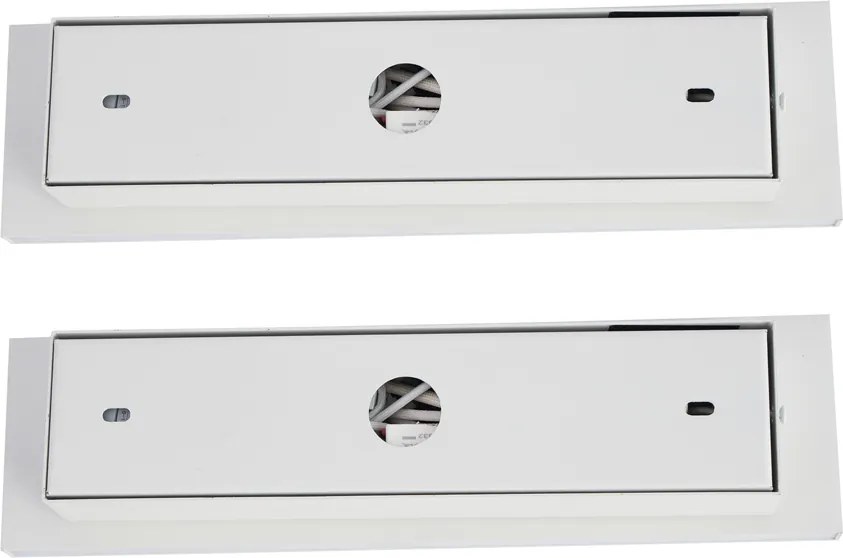 Zestaw 2 nowoczesnych lamp ściennych białych z regulacją i USB-C, w tym LED - Modric