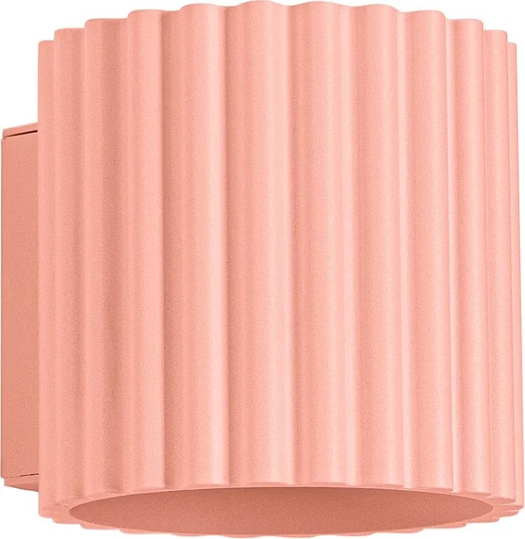 Lampa Ścienna Minimalistyczny Aura, Aluminium - 1 Źródło - L.10 X H.10 Cm - Brzoskiwniony