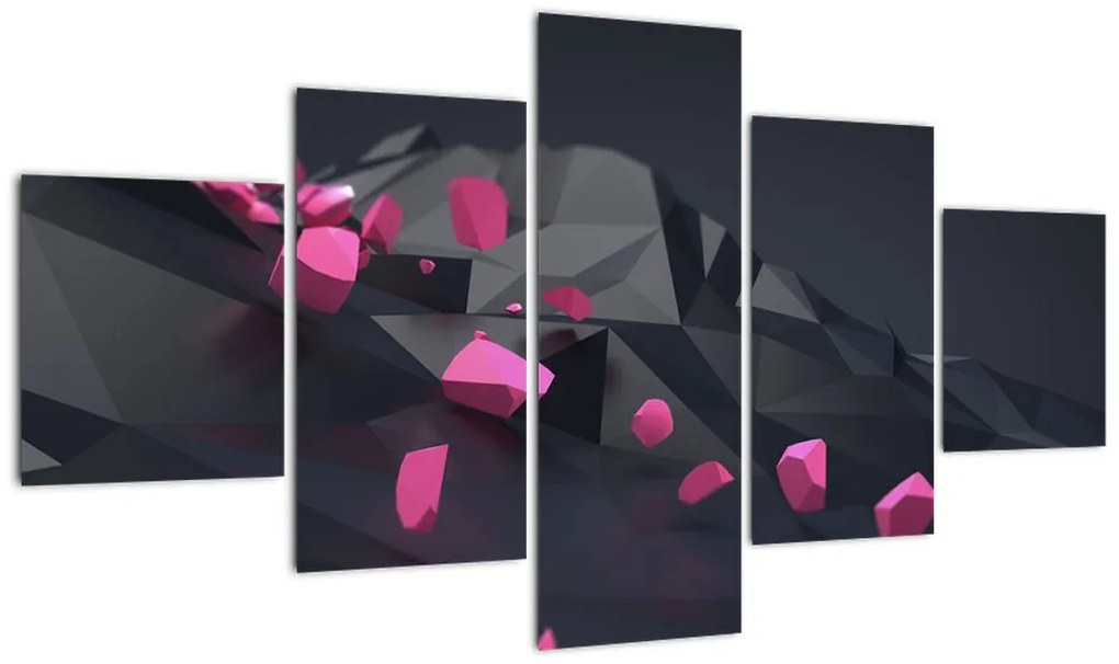 Obraz abstrakcji 3D (125x70 cm)