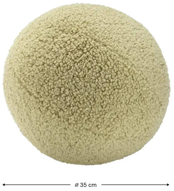 Zielona poduszka na sofę dziecięcą z materiału bouclé Ball – Wigiwama