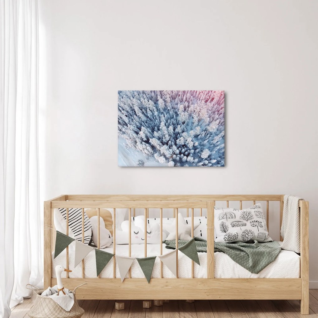 Obraz ośnieżonych drzew (70x50 cm)