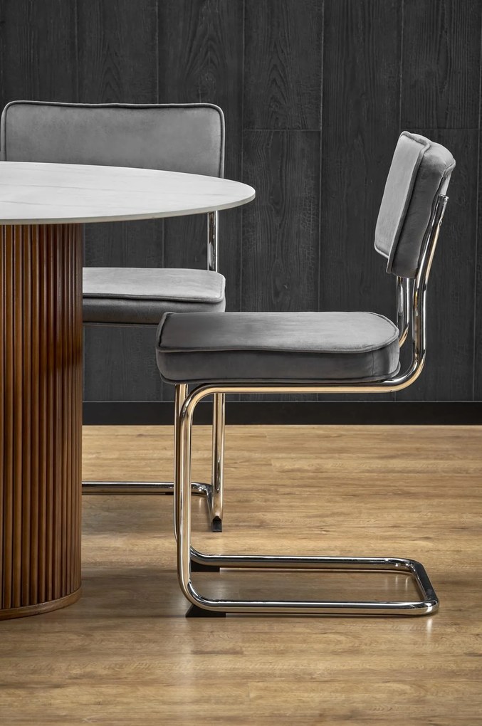 Okrągły stół Bruno z marmurowym blatem