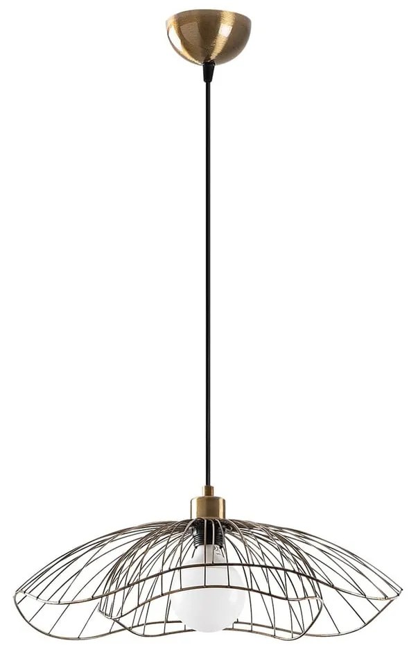 Lampa wisząca w kolorze złota z metalowym kloszem ø 50 cm Farac – Opviq lights