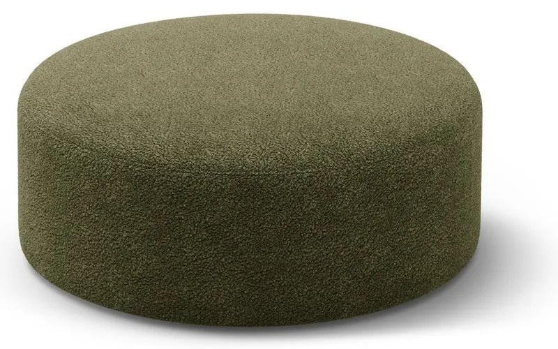 Zielony puf z materiału bouclé Dia – Micadoni