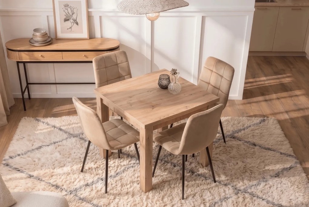 Stół rozkładany do jadalni Max 80-160 cm, kolor dąb Artisan