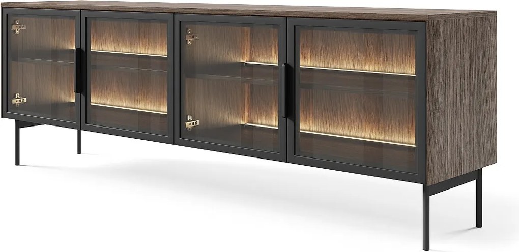 SZAFKA RTV, dąb Dunin, 181,3 x 61,6 x 39,3 cm