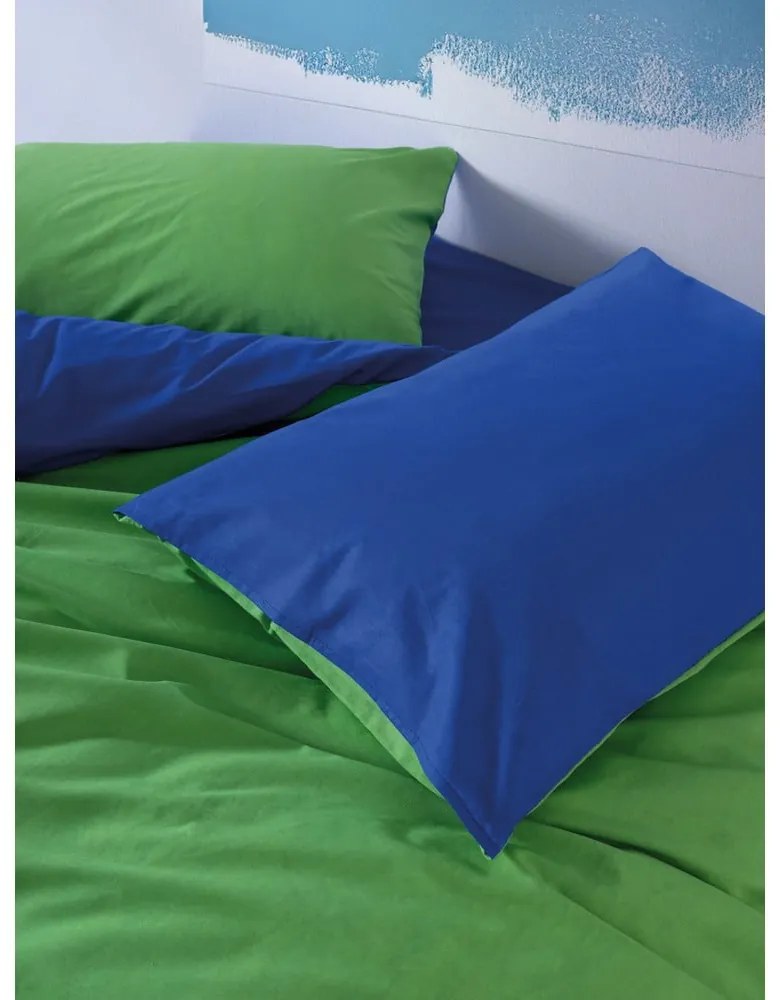 Zielona/niebieska pościel dwuosobowa z bawełny renforcé z prześcieradłem/4-częściowa 200x220 cm Sage – Mijolnir