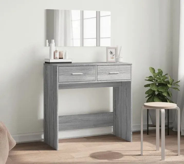 Komplet toaletka z lustrem szary dąb sonoma L5-F29