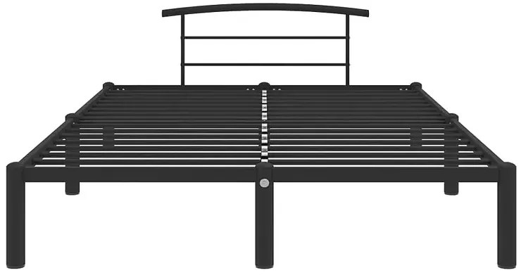 Czarne metalowe łóżko w stylu loftowym 140x200 cm B4-D25