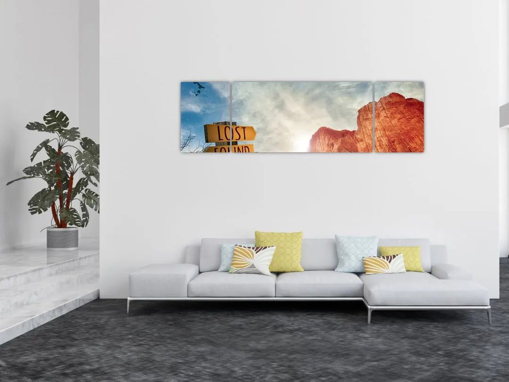Obraz wskaźnika z napisem (170x50 cm)
