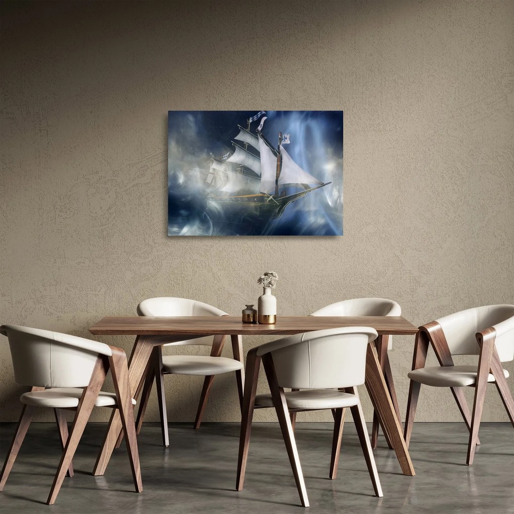 Obraz na szkle - Statek widmo (70x50 cm)