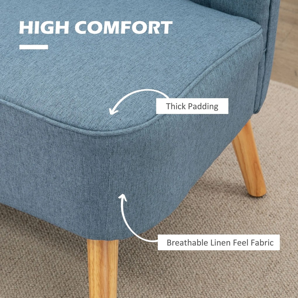 HOMCOM Sofa w wyglądzie lnianym