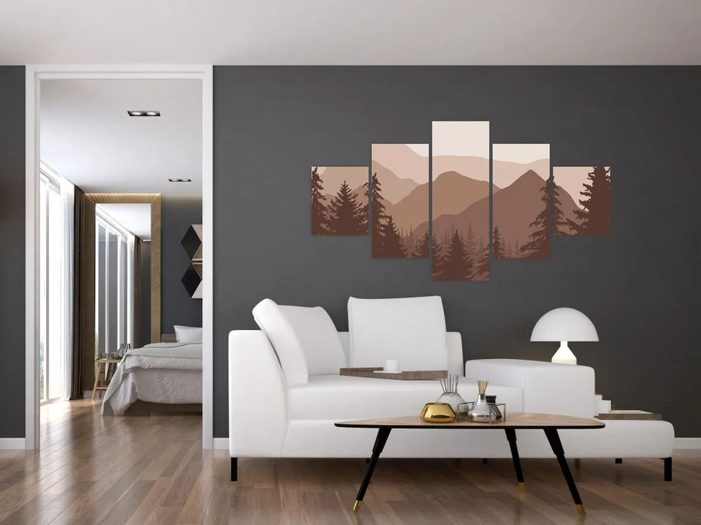Obraz - Góry Brunatne N⁰2 (125x70 cm)