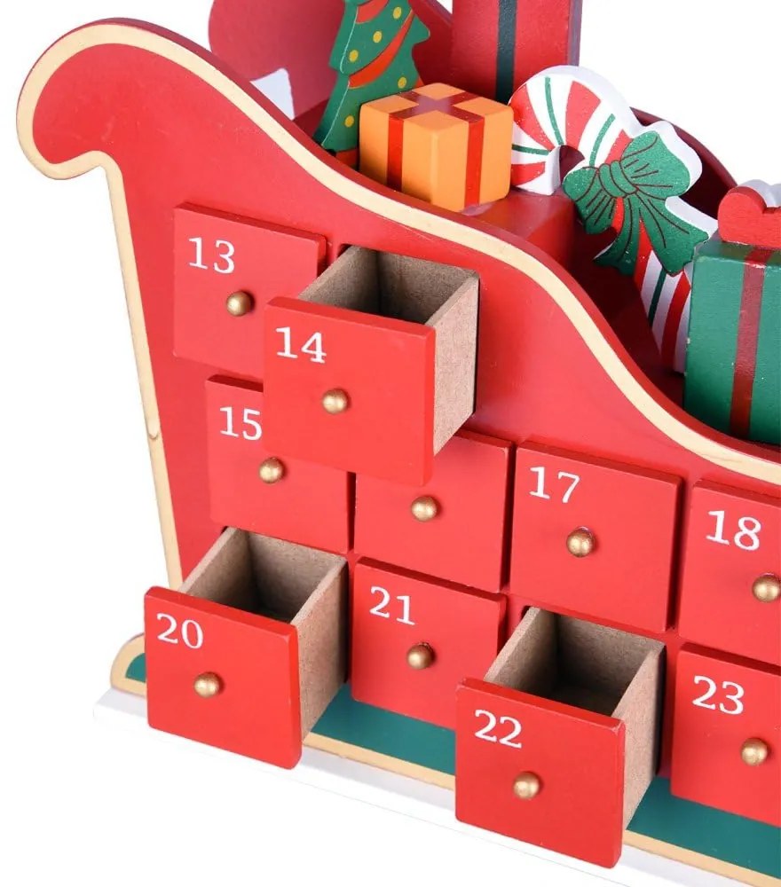 Kalendarz adwentowy NIKOLAS, 52x31x13cm, wielokolorowy Spielwerk