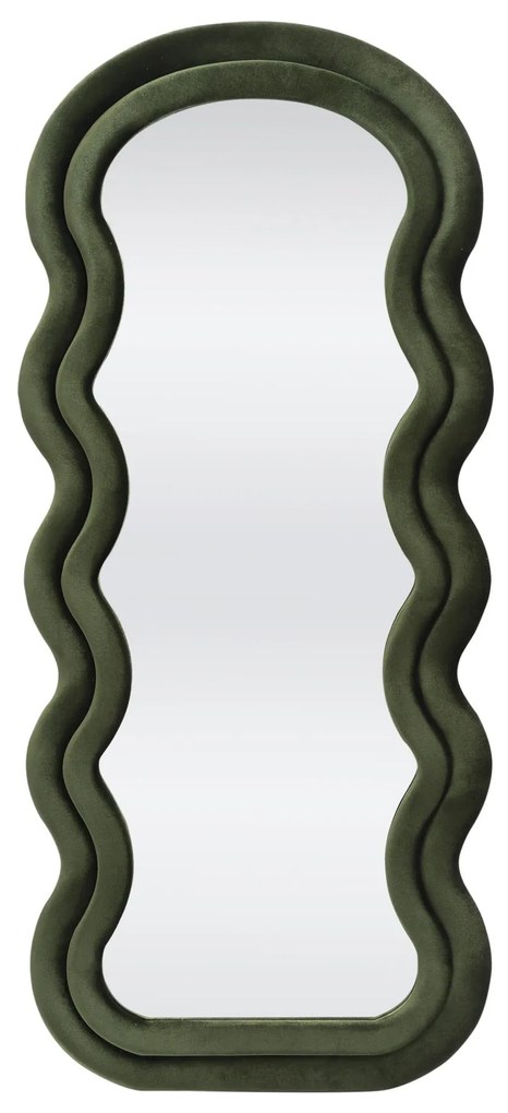 CONFETTO lustro stojące lub ścienne wiszące, oliwkowy welur 160/70/3 cm