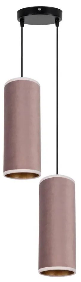 Lampa wisząca AVALO 2xE27/60W/230V pr. 20 cm różowo-miedziana