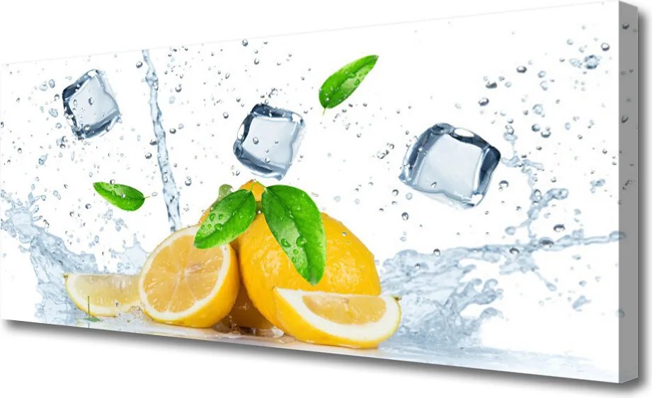 Obraz na płótnie Orzeźwiająca Cytryna z Lodem