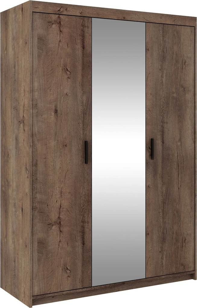 Szafa ELENORA - Brązowy / Z lustrem / Bez szuflad / 133 cm