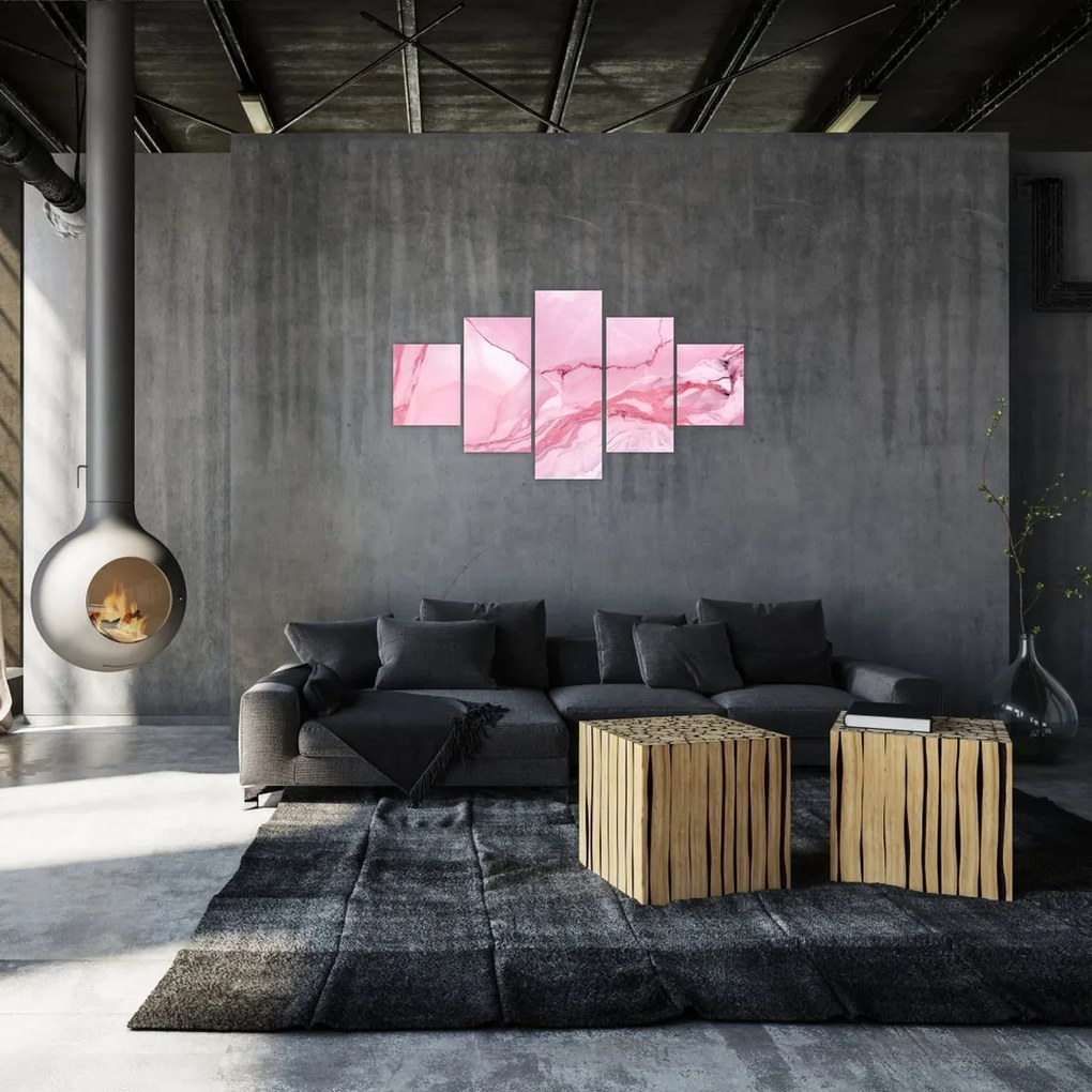 Obraz - Różowy marmur (125x70 cm)