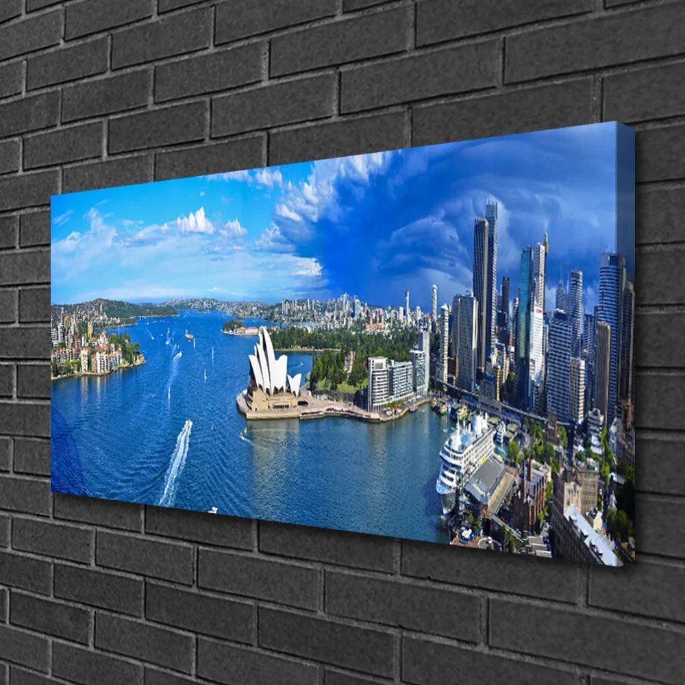 Obraz na płótnie Miasto Wykute w Skale nad Morzem