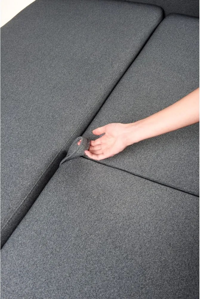 Ciemnoszara sofa rozkładana Bonami Selection Pop