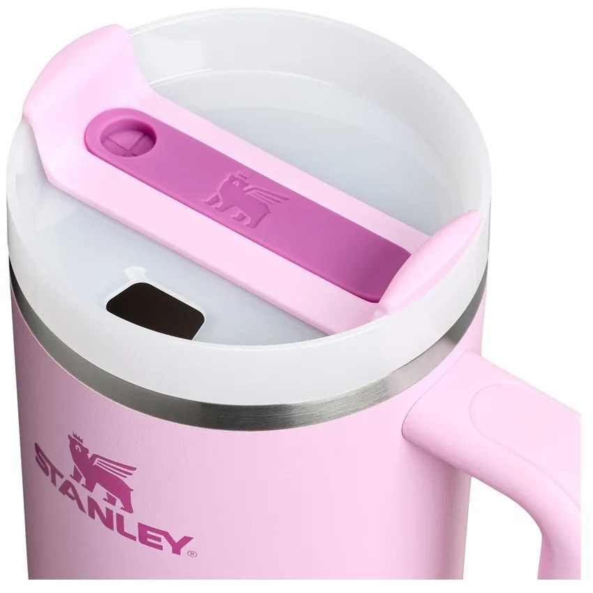 Różowy termos ze słomką ze stali nierdzewnej 1,18 l Quencher H2.0 FlowState Tumbler Cherry Blossom – Stanley