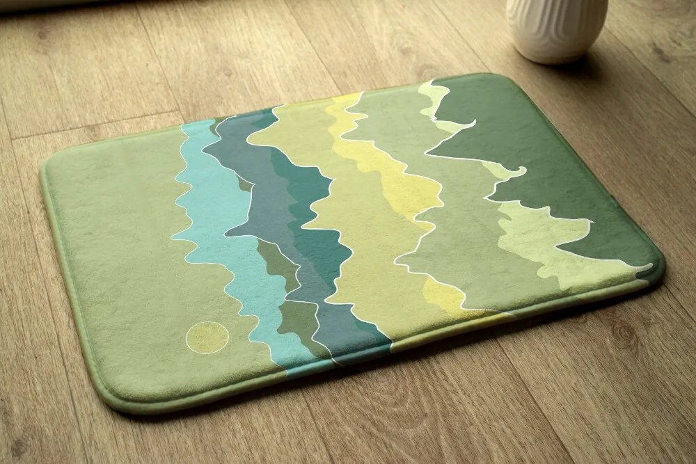 Dywanik antypoślizgowy do łazienki Dywanik antypoślizgowy do łazienki Góry Abstrakcja