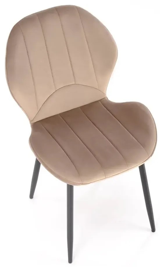 Krzesło tapicerowane K538 VELVET beżowe HALMAR