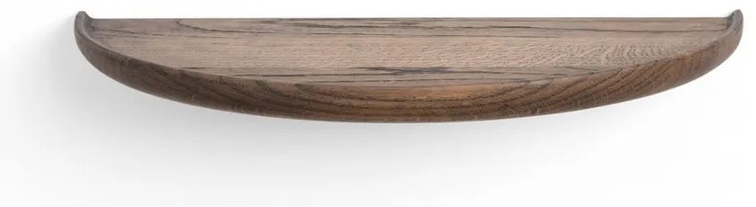 Brązowa półka z litego drewna dębowego 40 cm Mu – Gazzda