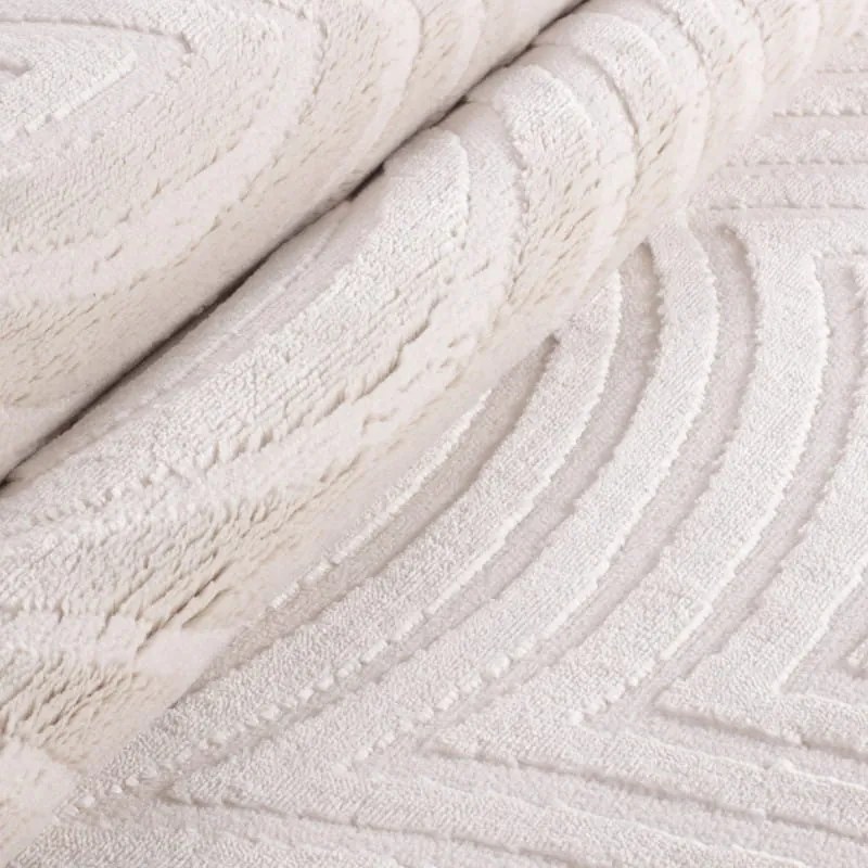 Dywan 3D nowoczesny Sahara Geometria kremowy 240 cm x 340 cm