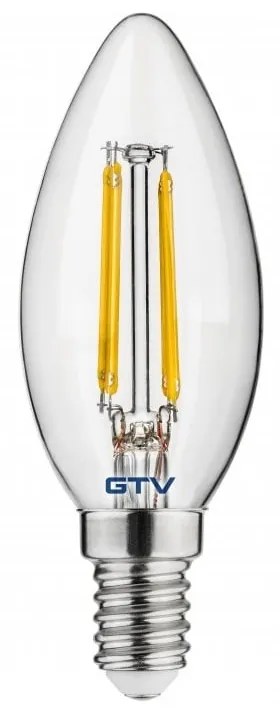 Żarówka filamentowa z ciepłym światłem z gwintem E14, 4 W – GTV