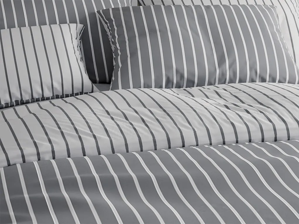 PrzytulneMieszkanie.pl PrzytulneMieszkanie.pl Pościel z bawełny Renforcé CAPRIVI szare z kieszenią hotelową Rozmiar pościeli: 70 x 90 cm | 140 x 200 cm