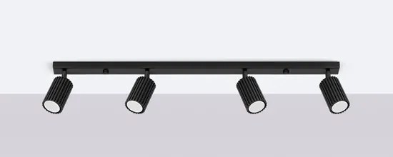 Czarna loftowa lampa czteropunktowa - D303-Melson