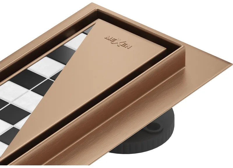 Mexen Flat M13 odpływ liniowy 2w1 70 cm, miedź szczotkowana - 1C10070-15