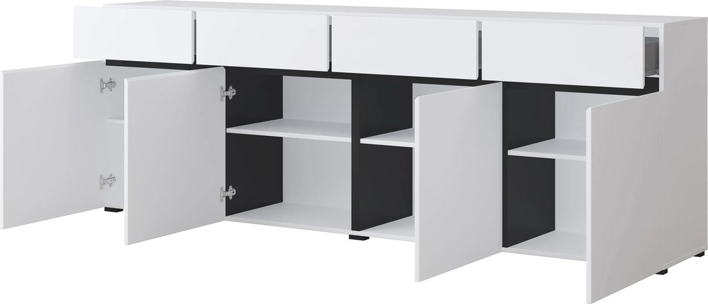 Komoda INCROCIO 225 cm do Salonu Sypialni Biały