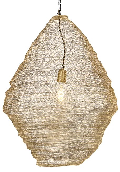 Orientalna lampa wisząca złota 60cm - NidumKolonialny Oswietlenie wewnetrzne