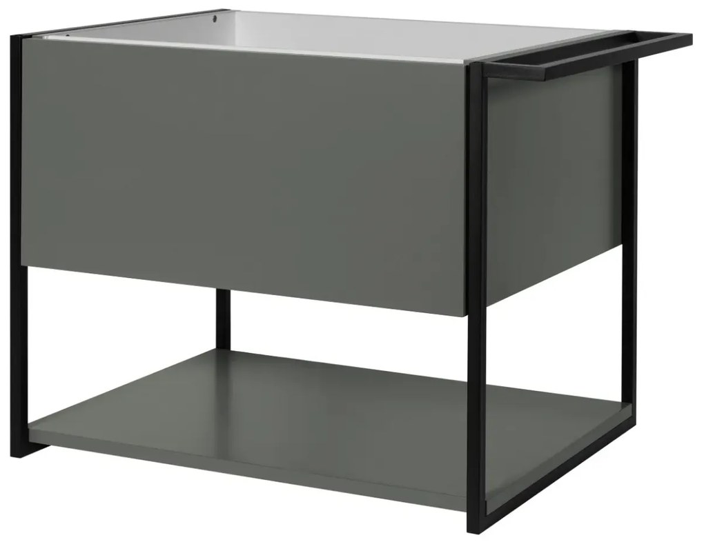 Szafka pod umywalkę LOV 60 cm szaro-zielony półmat KROFAM