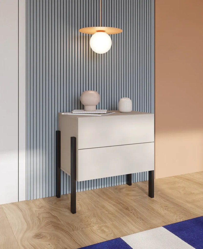 Szafka nocna JUKON 2S 55cm kaszmirowa HELVETIA