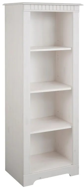 Biały regał z litego drewna sosnowego 50x135 cm Cubrix – Støraa