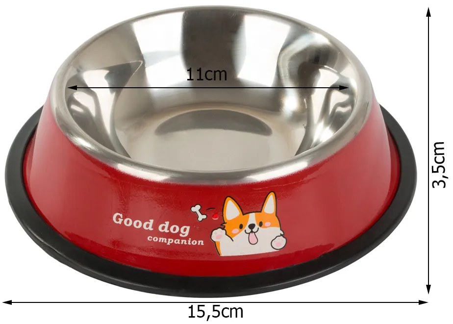 Miska ze stali nierdzewnej dla psów/kotów CAT&DOGS 150 ml - różne kolory Kolor: Niebieski