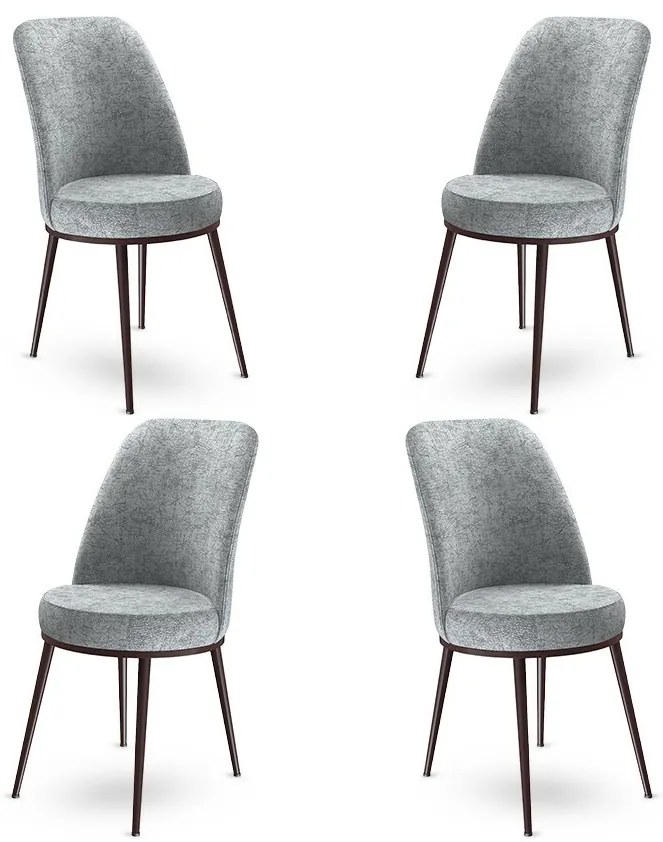 Zestaw krzeseł do jadalni Dexa Grey and Brown, 4szt., 4 szt.