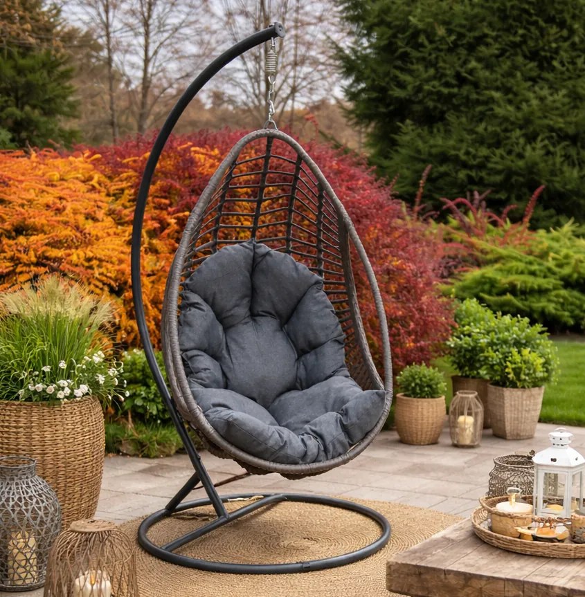 Kokon Bellissimo z szarego technorattanu