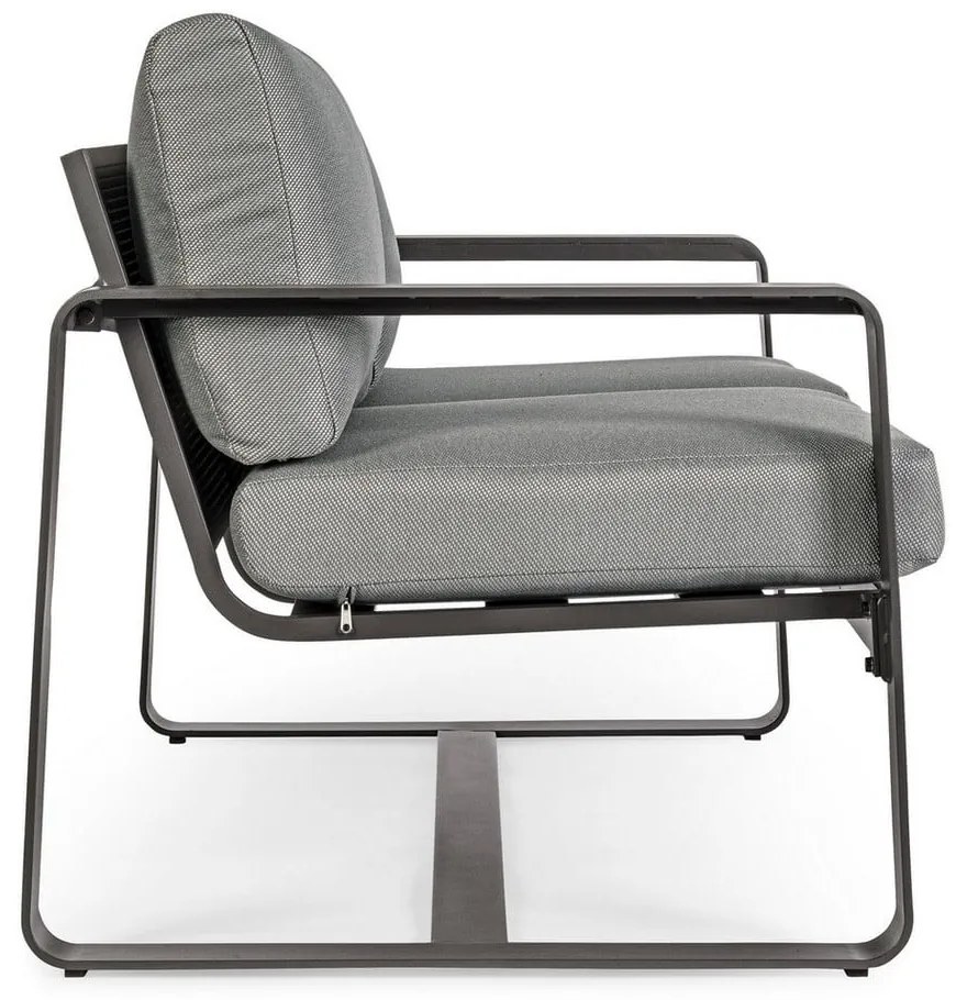 Szara aluminiowa sofa ogrodowa Merrigan – Bizzotto