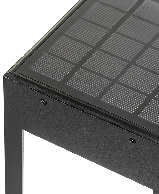 Zewnetrzna Stojąca lampa zewnętrzna czarna 80 cm z regulacją jasności i czujnikiem na panel słoneczny - Charlotte Nowoczesny Oswietlenie zewnetrzne
