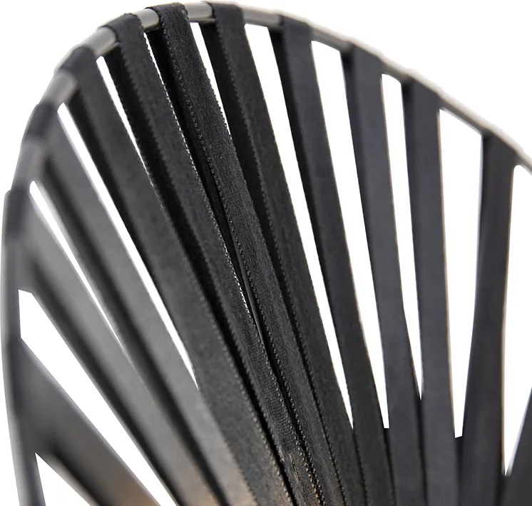 Rustykalna lampa ścienna czarna 40 cm - Leia